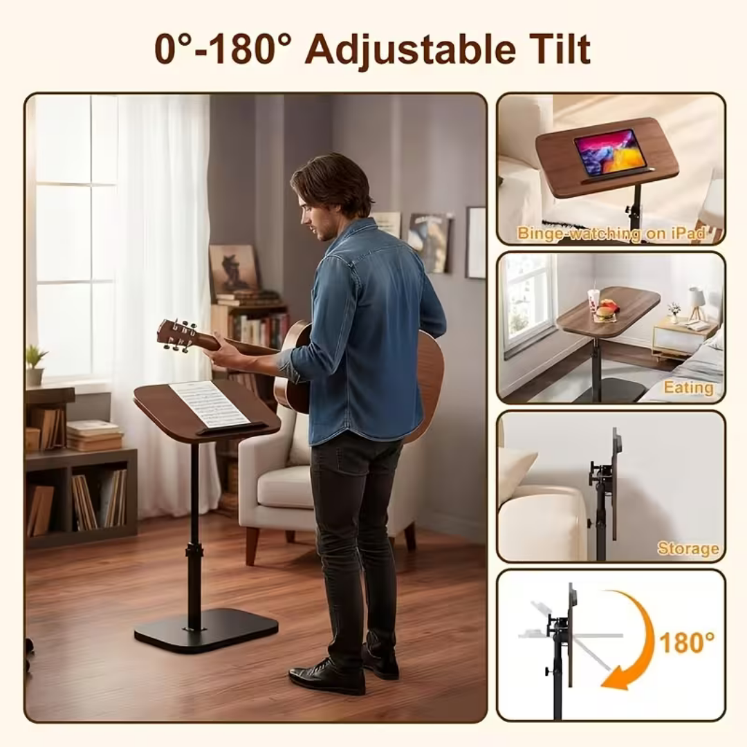Adjustable C-Shape Side Table