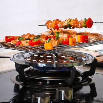 Compact Stainless Steel Outdoor BBQ Grill Set