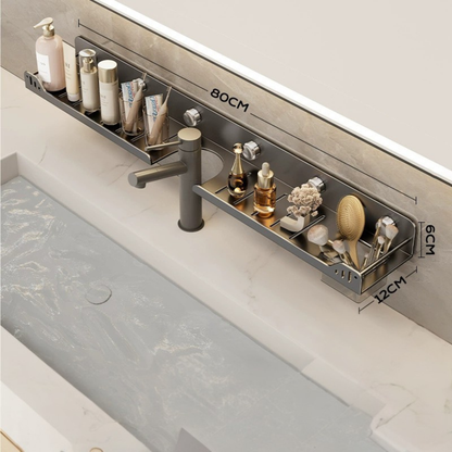 Metal Suction Mount Bathroon Organizer Shelf