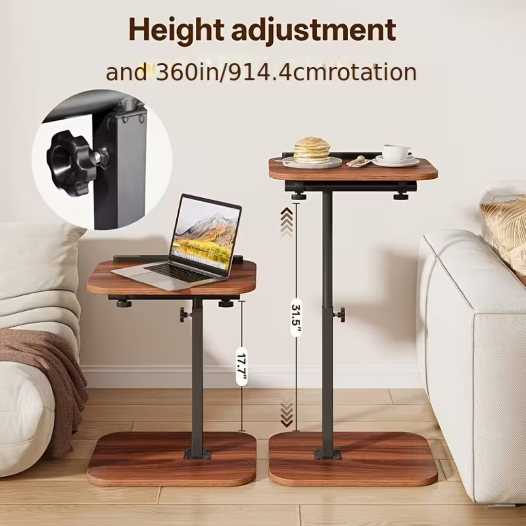 Adjustable C-Shape Side Table