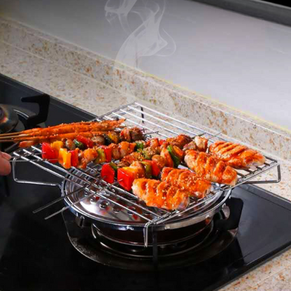 Compact Stainless Steel Outdoor BBQ Grill Set