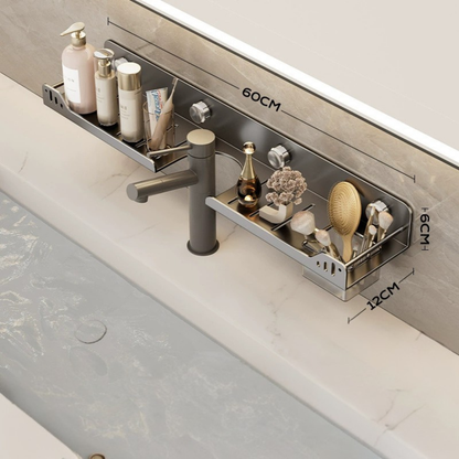 Metal Suction Mount Bathroon Organizer Shelf