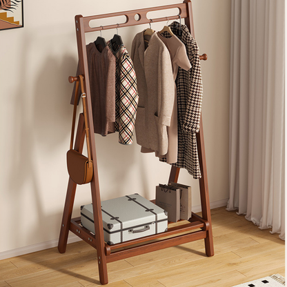 Premium Bamboo Foldable Clothes Storage Rack - 158 cm