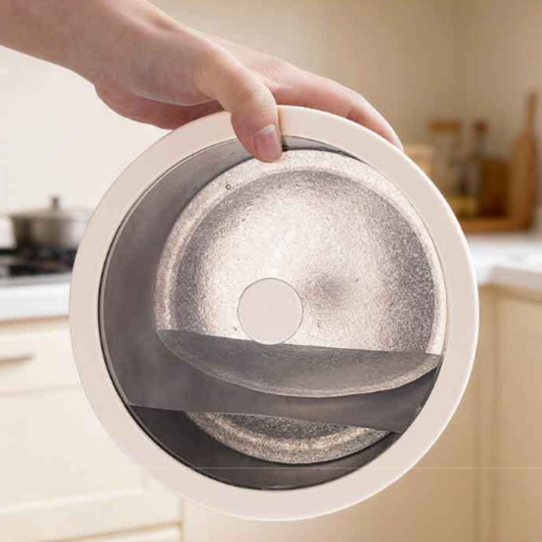 Pure Titanium Round Food Storage Container with Glass Lid - 2L