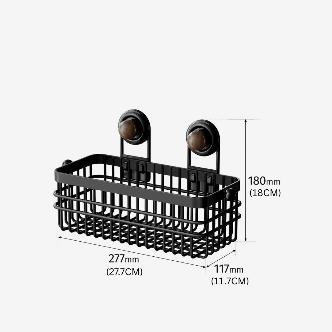 Multi Functional Wall Mounted Metal Storage Basket with Suction Cups