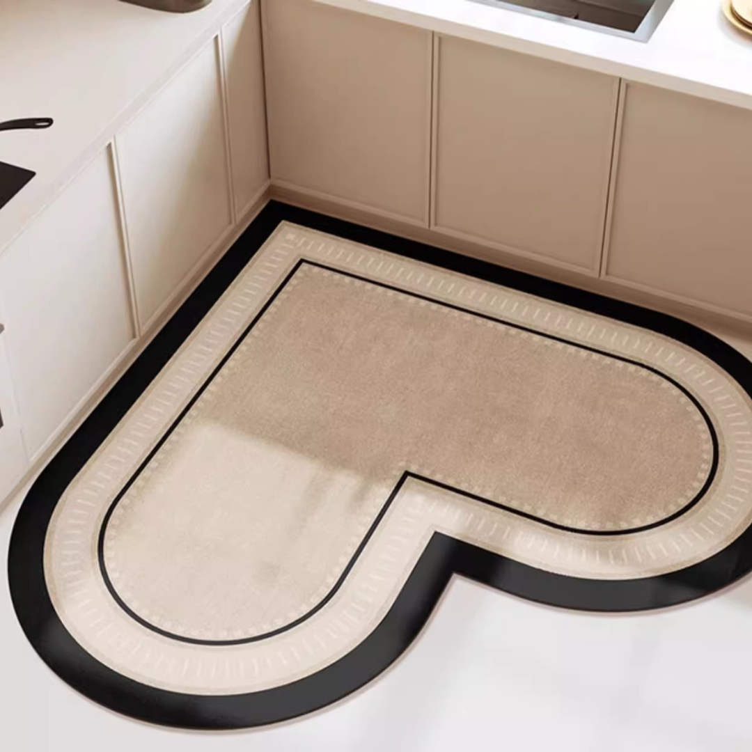 Non-Slip Rubber Base Ultra-Absorbent Suede Kitchen Mat
