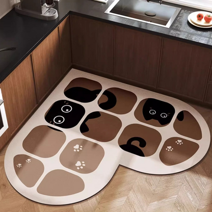 Non-Slip Rubber Base Ultra-Absorbent Suede Kitchen Mat