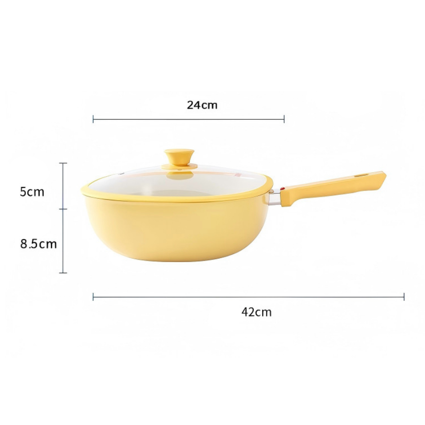 Premium Non Stick Deep Frying Pan - 24cm