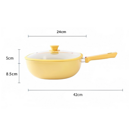 Premium Non Stick Deep Frying Pan - 24cm