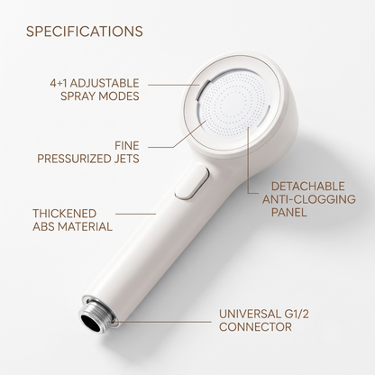 4+1 Mode Pressurized Handheld Shower Head