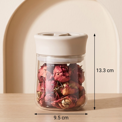 Airtight Borosilicate Glass Storage Jar With Twist Lock Seal