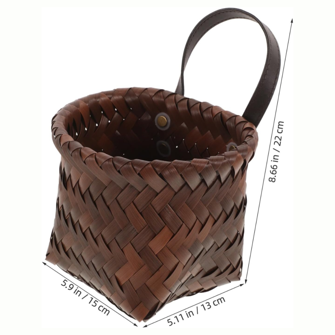 Multi-Purpose Rustic Woven Wall Hanging Storage Basket