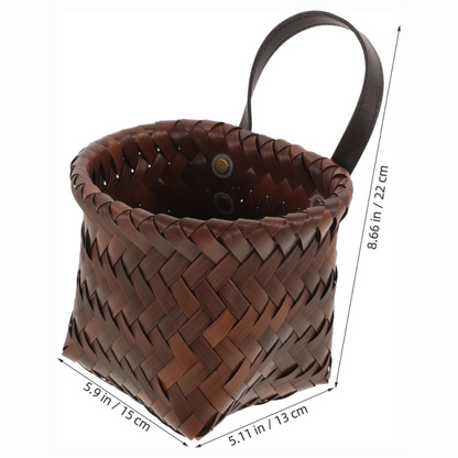 Multi-Purpose Rustic Woven Wall Hanging Storage Basket