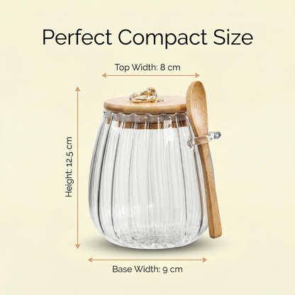 Elegant Airtight Glass Storage Jar with Bamboo Lid