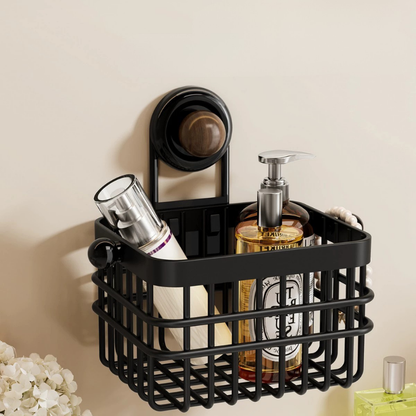 Multi Functional Wall Mounted Metal Storage Basket with Suction Cups
