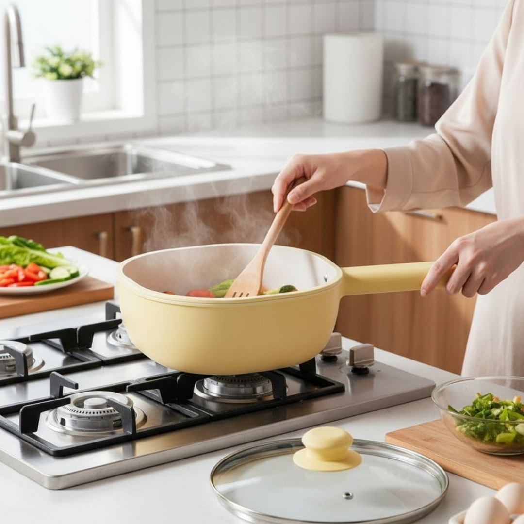 Premium Non Stick Deep Frying Pan - 24cm