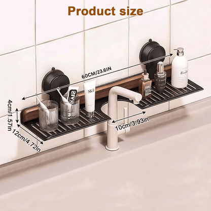 Wall Mounted Sink Organizer Shelf with Strong Suction