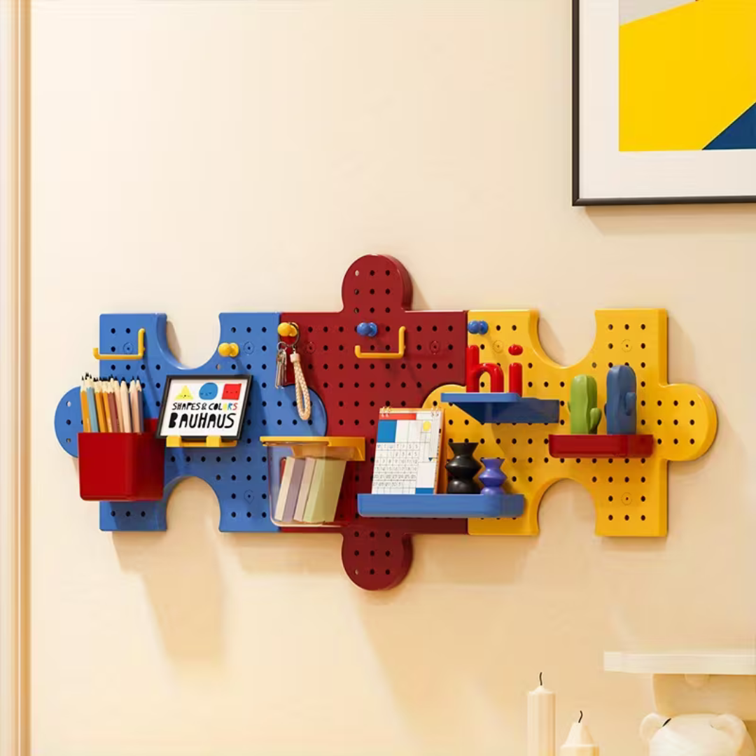 Wall Organizer Modular Puzzle Pegboard (Set of 3)