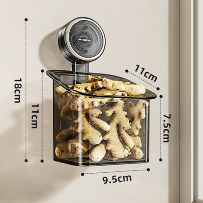 360° Rotating Suction Cup Storage Basket