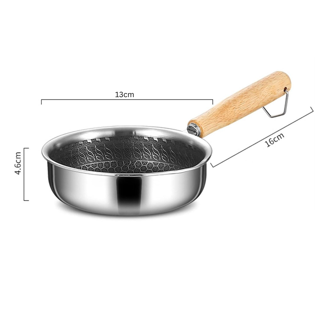Honeycomb Design Stainless Steel Non Stick Frying Pan