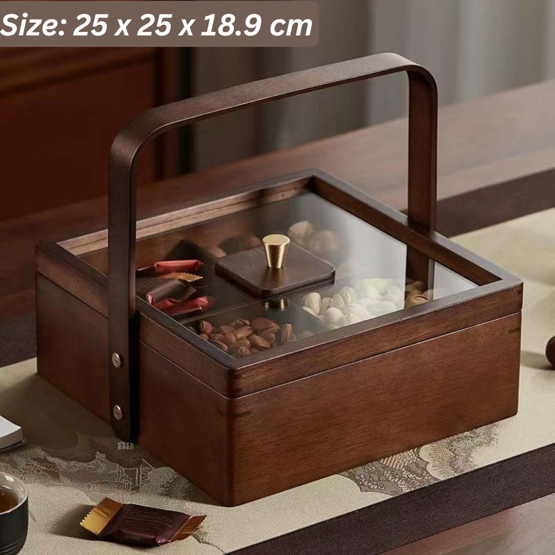 Multi Layer Wooden Look Dry Fruit Serving Tray