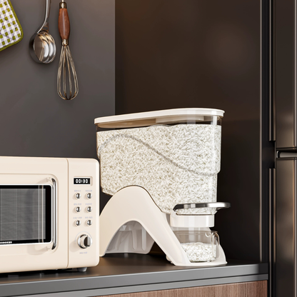 Slim Corner Easy Push Button Airtight Grain Storage Dispenser