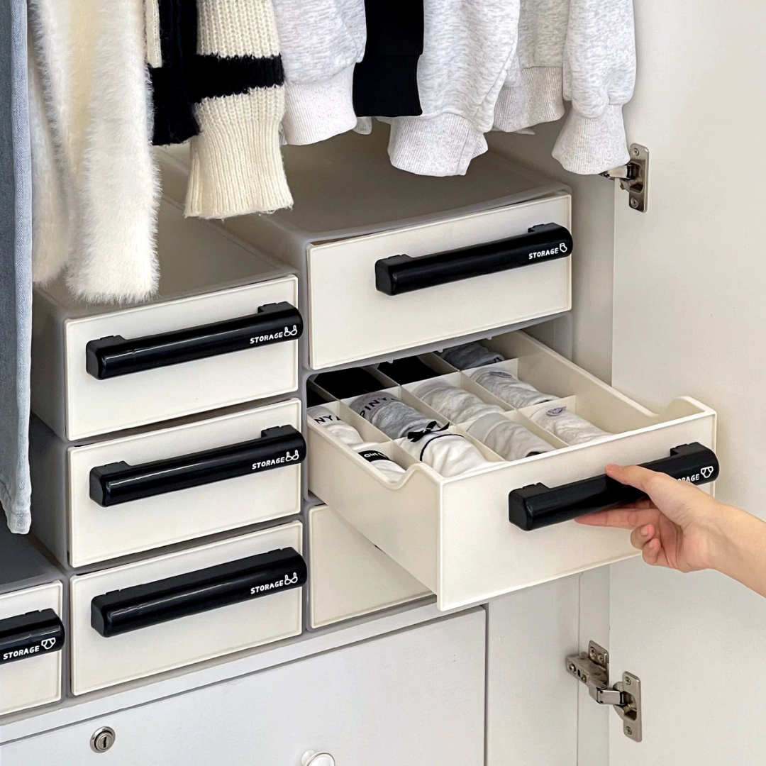 Multi Compartment Wardrobe Drawer Organizer Storage Box
