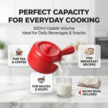 Heat Resistant Ceramic Milk Pan - 500ml