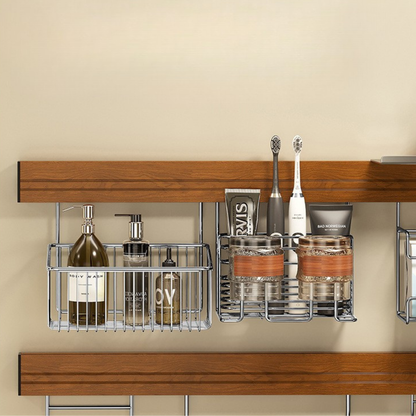 Multifunction Stainless Steel Bathroom Storage Shelf