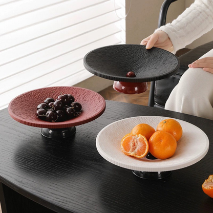 Modern Pedestal Fruit Plate with Drainage System