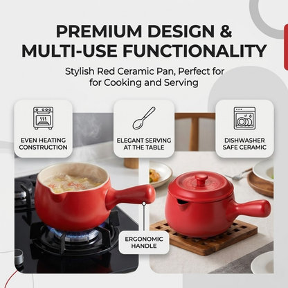 Heat Resistant Ceramic Milk Pan - 500ml
