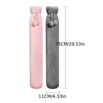 Soft Plush Hot Water Bottle for Menstrual Cramps and Relaxation