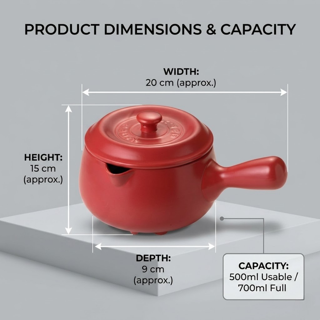 Heat Resistant Ceramic Milk Pan - 500ml