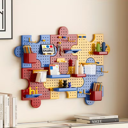 Wall Organizer Modular Puzzle Pegboard (Set of 3)