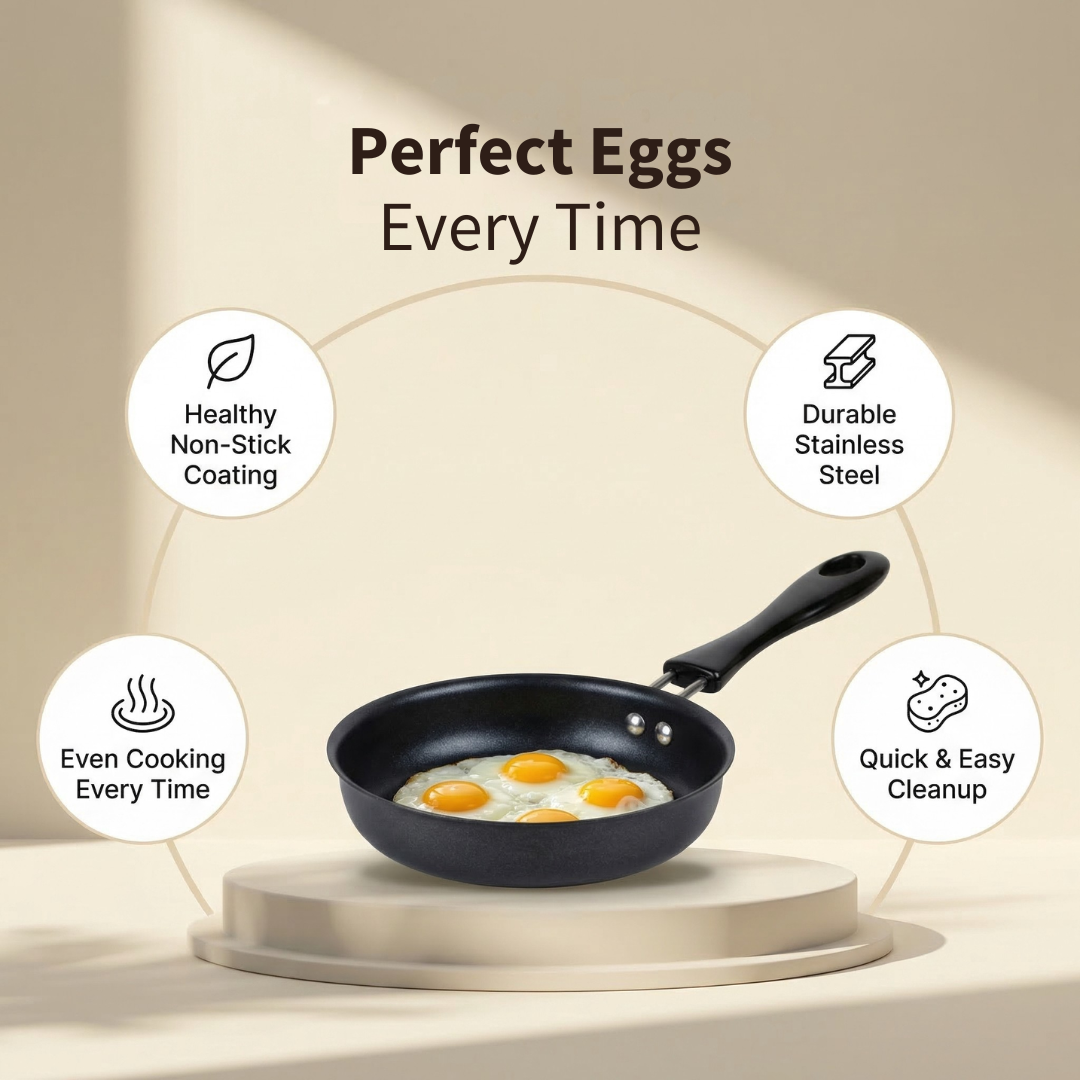 Premium Stainless Steel Non-Stick Frying Pan