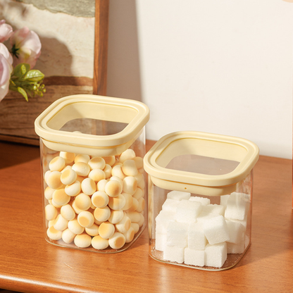 Airtight Glass Storage Canister Set with Silicone Glass Lid