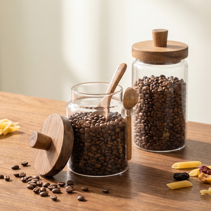 Airtight Glass Storage Jars (Set of 2)