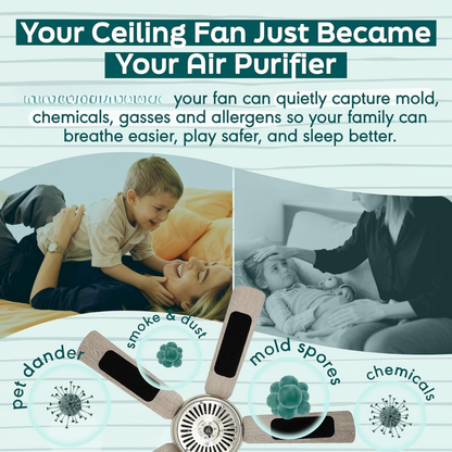 Activated Coconut Carbon Ceiling Fan Air Filter Pads (Universal Fit)