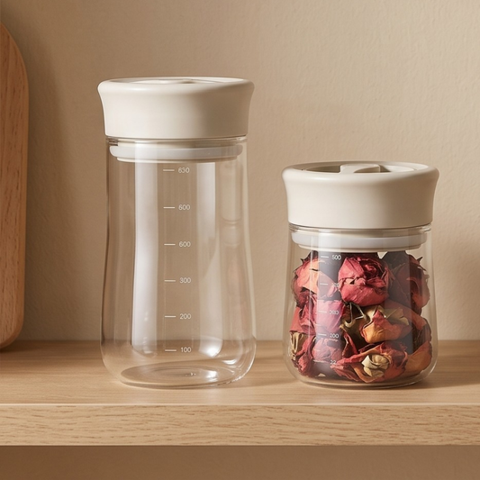 Airtight Borosilicate Glass Storage Jar With Twist Lock Seal