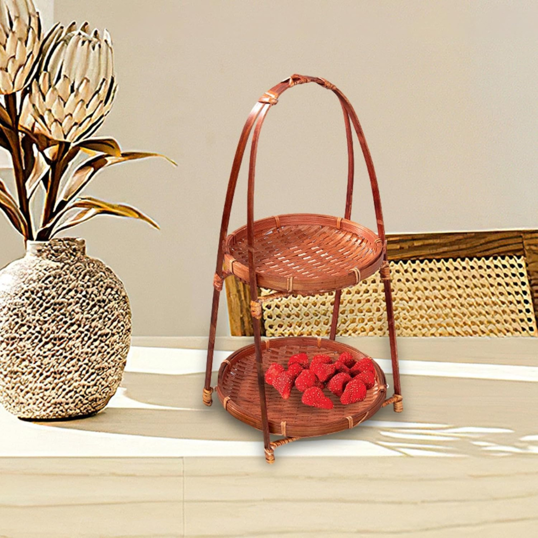 Multi-Purpose Elegant Hand Woven Bamboo Basket