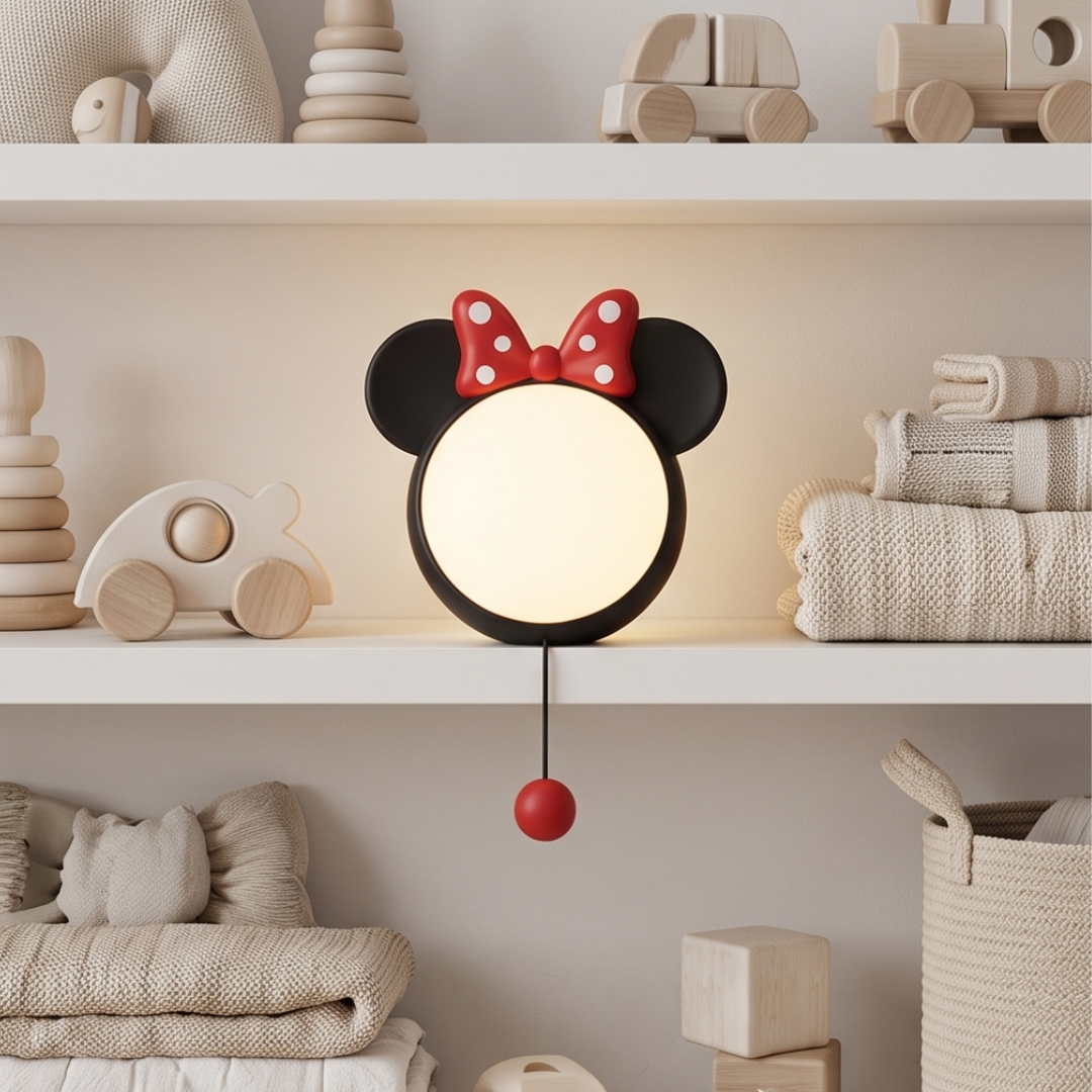 Cute Mickey Silicone Tap Control LED Night Light