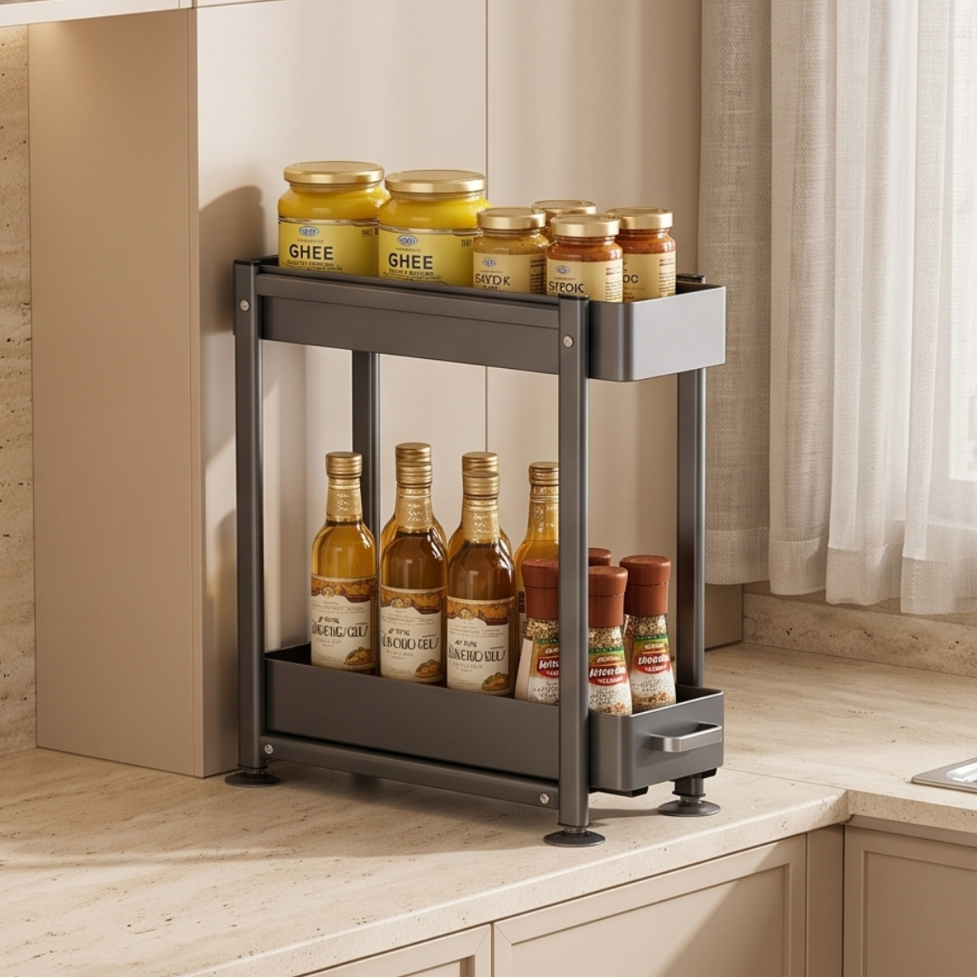 Narrow Pull Out Kitchen Storage Rack