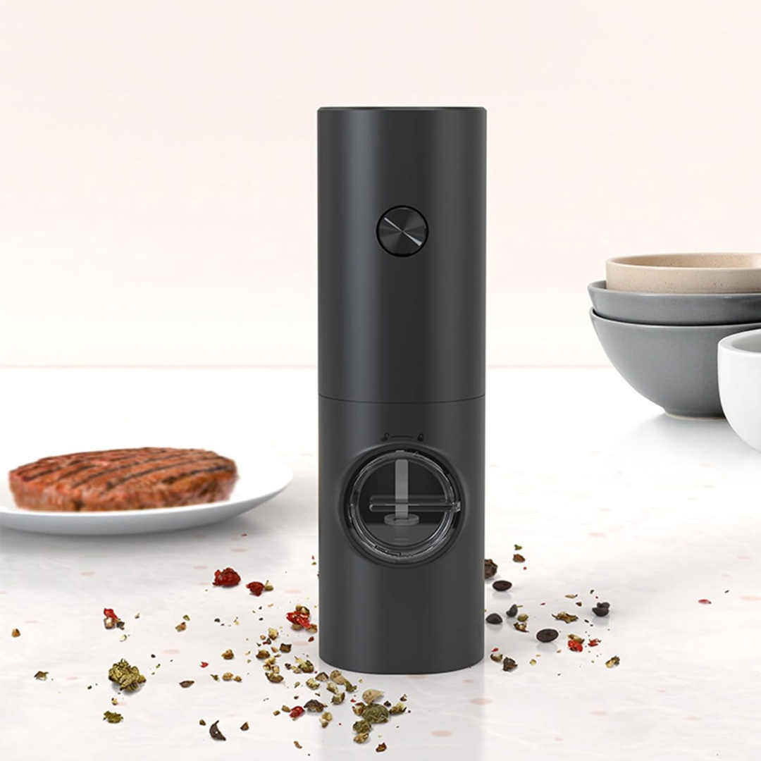 One-Touch Adjustable Spice Grinder with LED Light