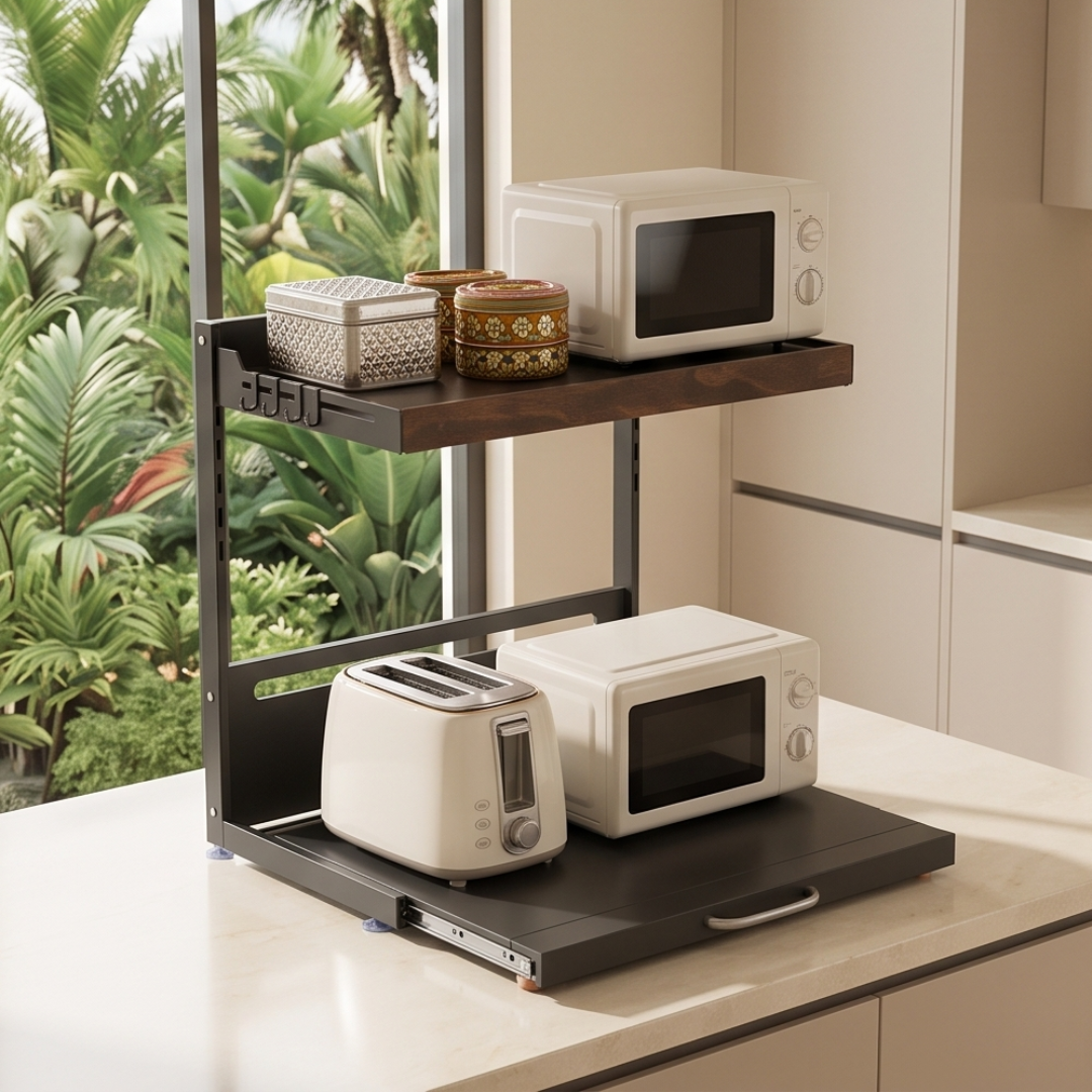 Expandable Kitchen Countertop Appliance Organizer