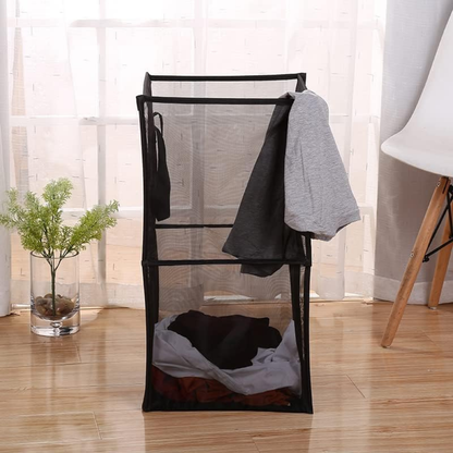 Foldable Mesh Laundry Basket with Handles