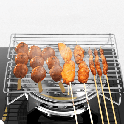 Compact Stainless Steel Outdoor BBQ Grill Set