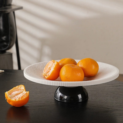 Modern Pedestal Fruit Plate with Drainage System