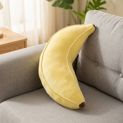 Soft Banana Plush Fabric Cushion