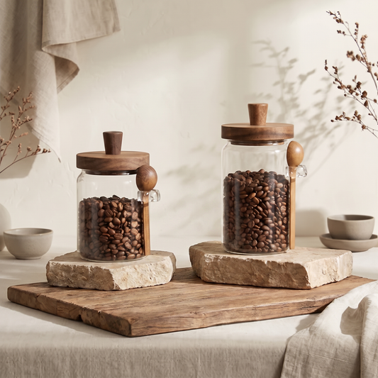 Airtight Glass Storage Jars (Set of 2)