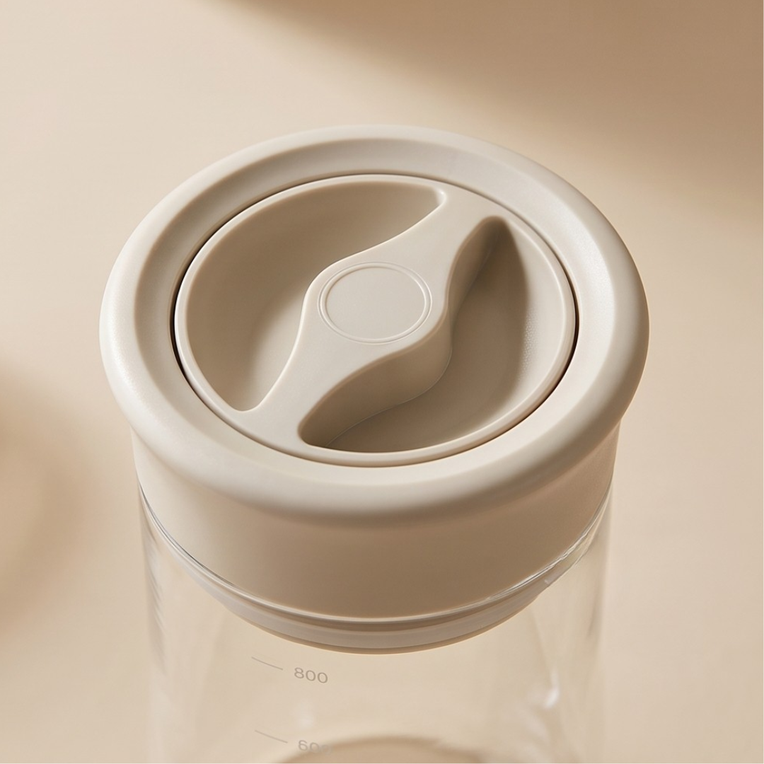 Airtight Borosilicate Glass Storage Jar With Twist Lock Seal